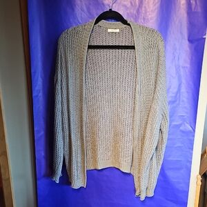 Maurices Light Gray Open-Front Cardigan